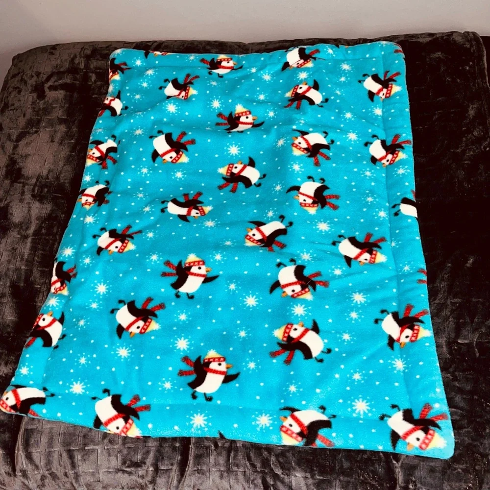 New, plush, fleece dog bed! Penguin design!